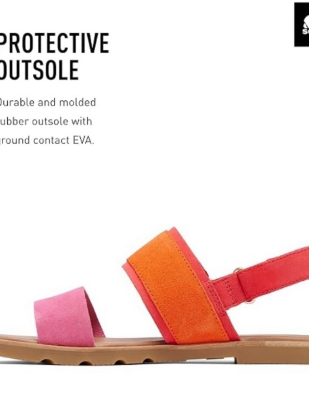 Sorel Pink & Orange Two-Tone Sandals - Picture 3 of 6